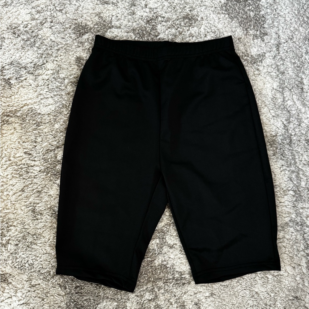 Long Black Biker Shorts